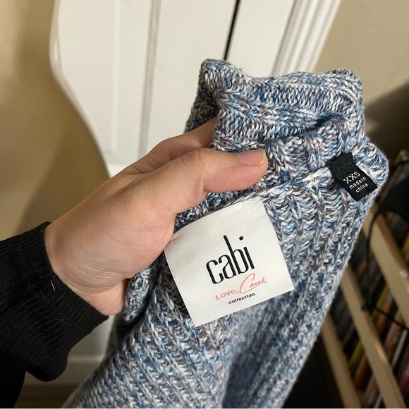Cabi Napa Cardigan Vest Oversized Blue Cotton XXS L2 - Picture 5 of 5